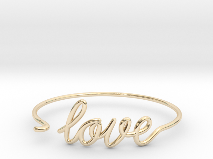 Love Wire Bracelet 3d printed