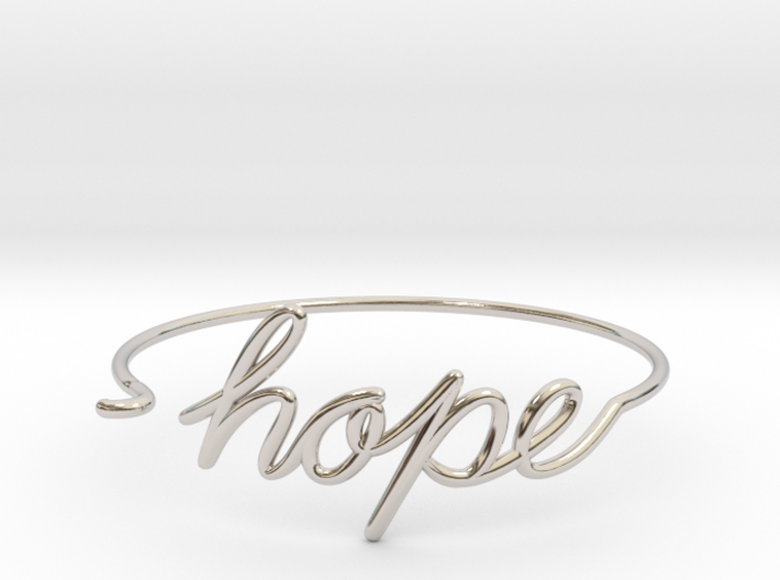 Hope Wire Bracelet 3d printed