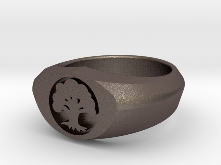 MTG Forest Mana Ring (Size 7) 3d printed