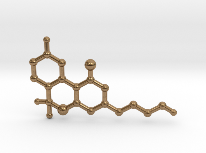 THC Molecule Keychain 3d printed