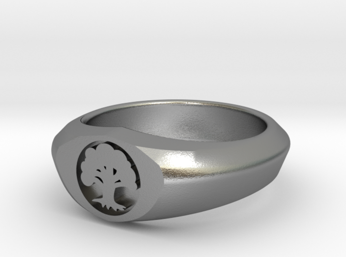 MTG Forest Mana Ring (Size 15 1/2) 3d printed