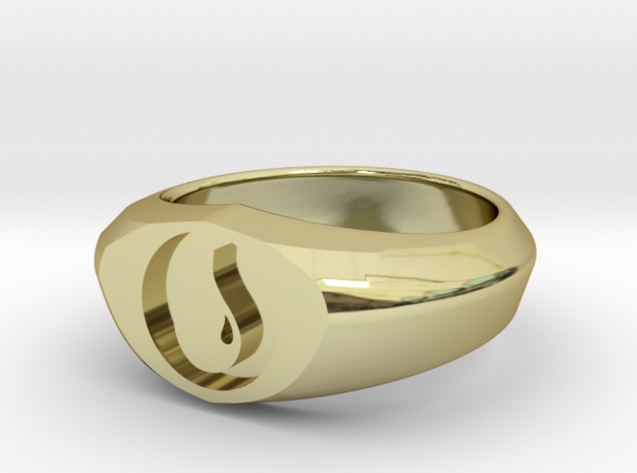 MTG Island Mana Ring (Size 8) 3d printed