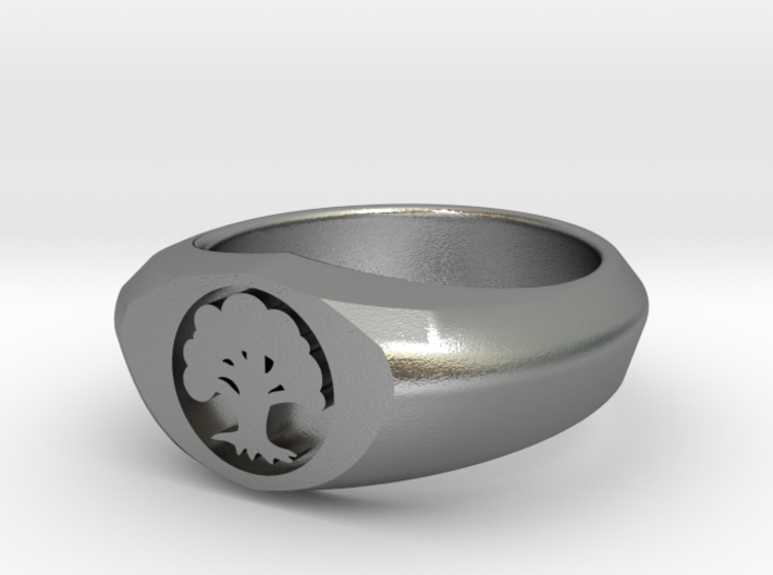 MTG Forest Mana Ring (Size 8 1/2) 3d printed