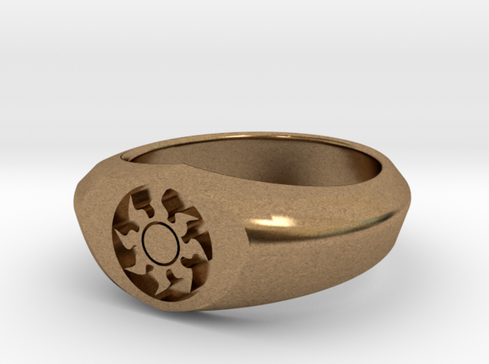MTG Plains Mana Ring (Size 9) 3d printed