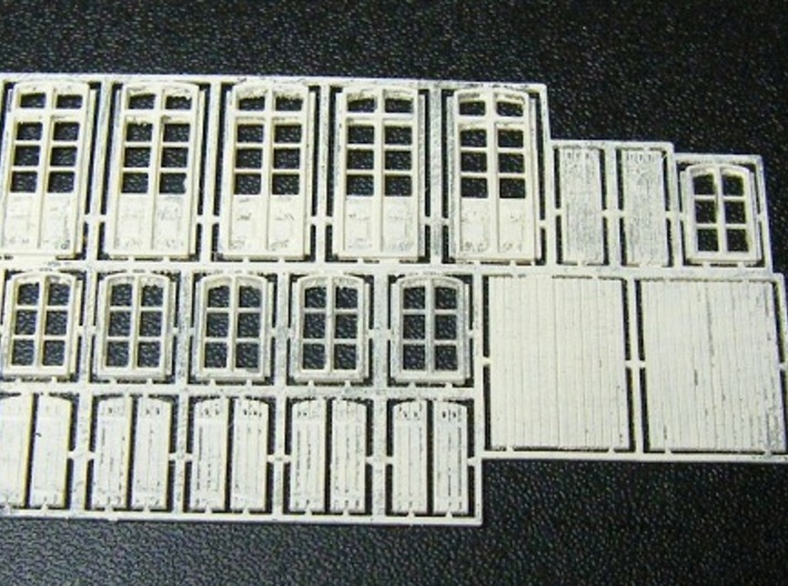 Gare CfD - Roof + Details ( Nm Gauge ) 3d printed doors, windows and shutters undercoated