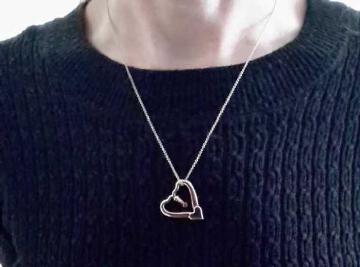 TWO HEARTS ONE LOVE 3d printed 14k Rose Gold