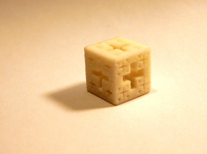 Jerusalem Cube Fractal Pendant 3d printed Sandstone