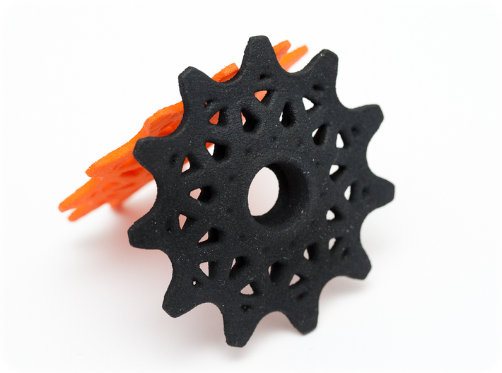 Pulley 11t for RD, spoked, flange (upper pulley) 3d printed