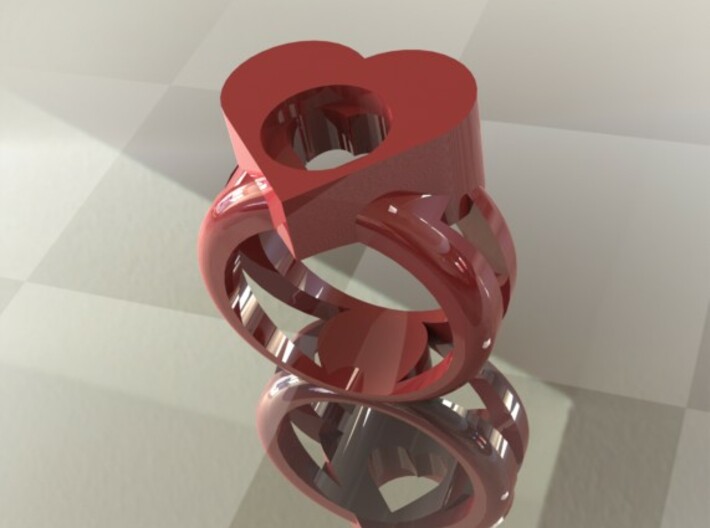 ring of hearts 3d printed