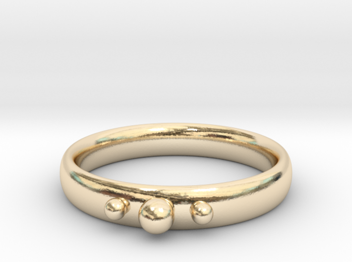 Ring with beads 3d printed