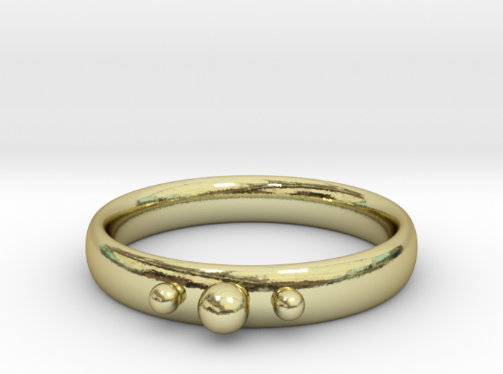 Ring with beads 3d printed