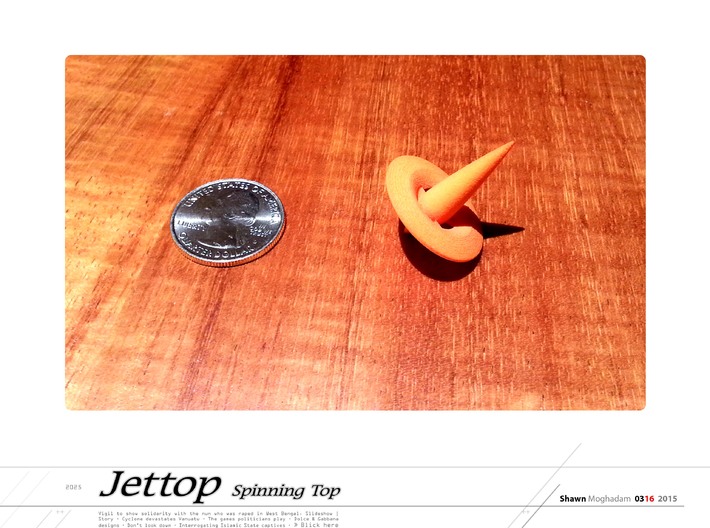 Spinning Top (Turbo Jet inspired) 3d printed