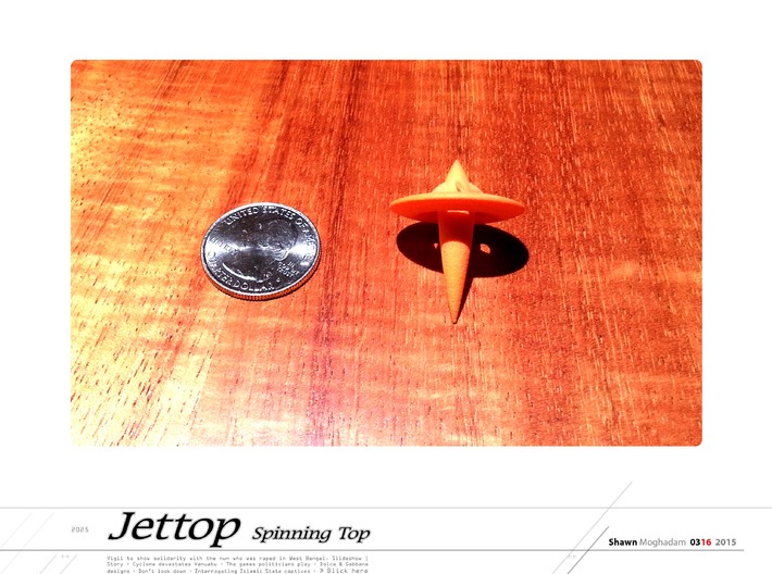 Spinning Top (Turbo Jet inspired) 3d printed 
