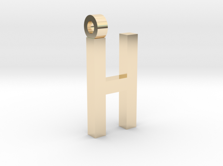 Letter H Necklace 3d printed