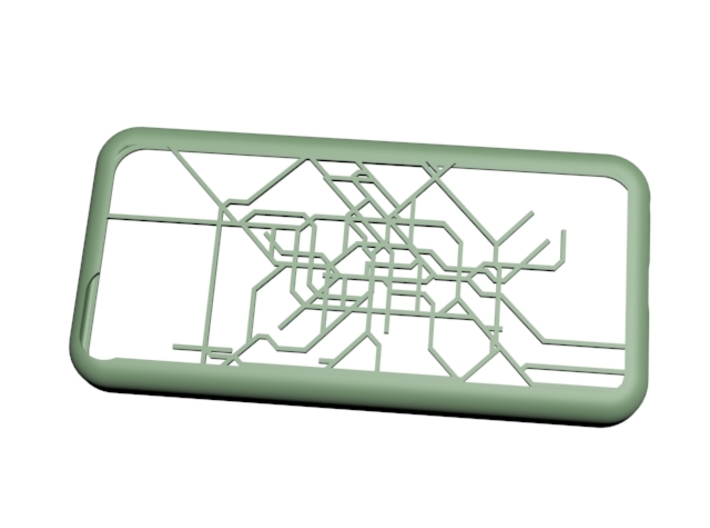 Berlin S-Bahn/U-Bahn map iPhone 5c case 3d printed 