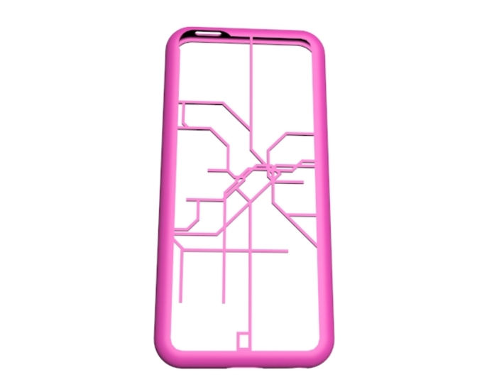 LA Metro Rail map iPhone 5c case 3d printed 
