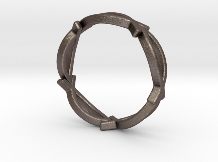 Jesus Fish Eternity Style Ring size 7 3d printed