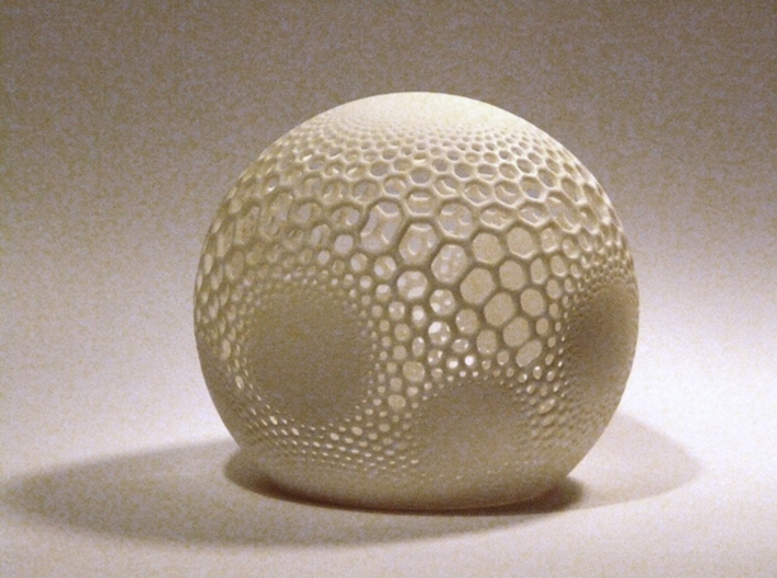 Hexasphere 2 3d printed White Strong &amp; Flexible Polished