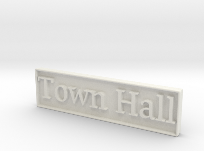 1:24 Town Hall Sign 3d printed