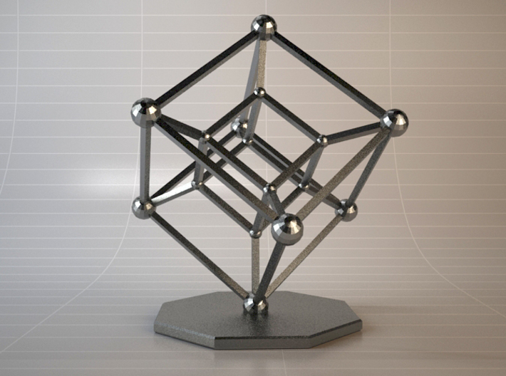 Hypercube 3d printed Available in a variety of materials
