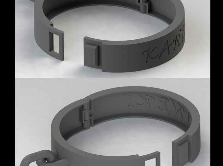 Handcuff bracelet customizable 3d printed assembled item