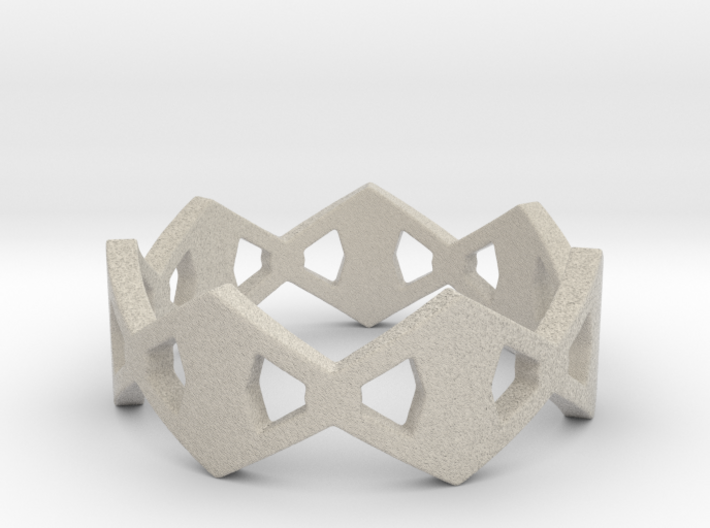 Rhombus Ring Size 8 3d printed