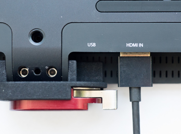 Cinelock Cradle for SmallHD DP7 monitor 3d printed HDMI cables should still clear depending on the size of your cable's plug.