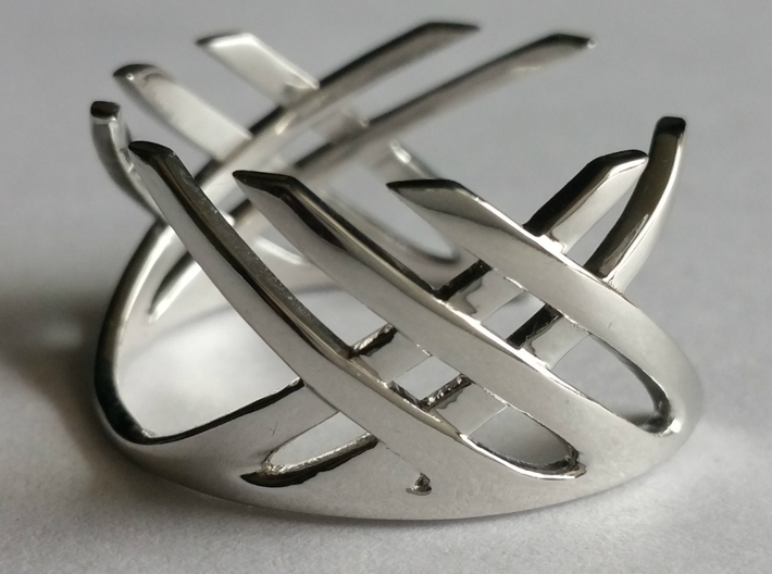 Cross Over Ring (13 1/2) 3d printed 