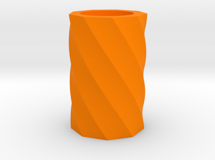 Twisted polygon vase 3d printed