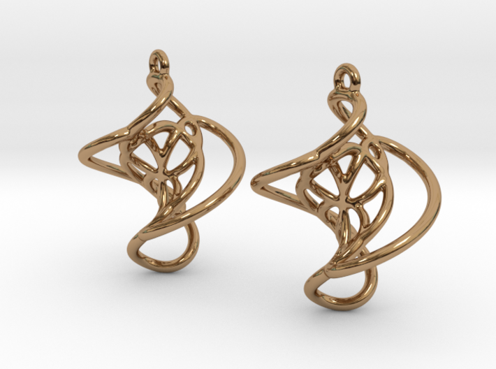 Swirl Earrings 3d printed 