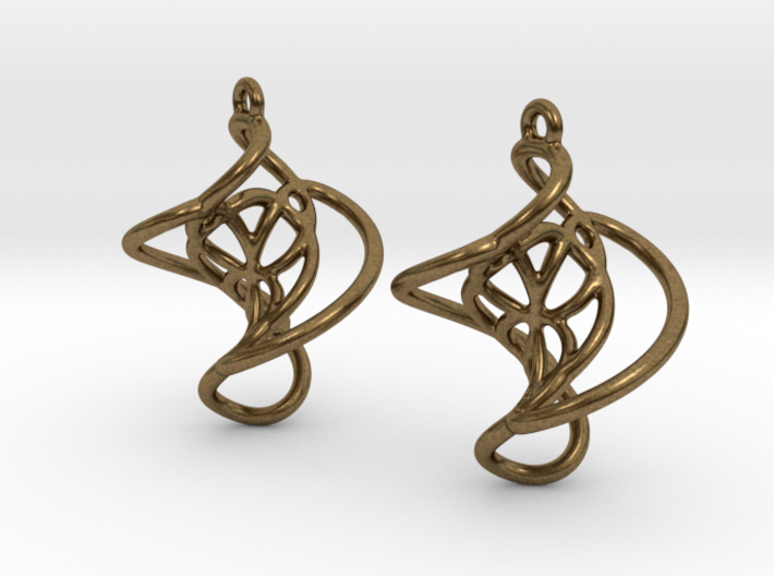 Swirl Earrings 3d printed