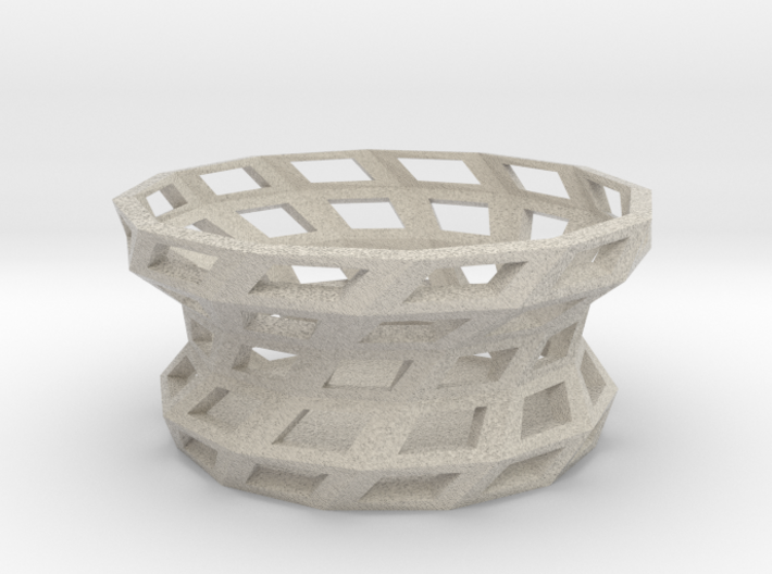 Twisted shapes bowl 3d printed