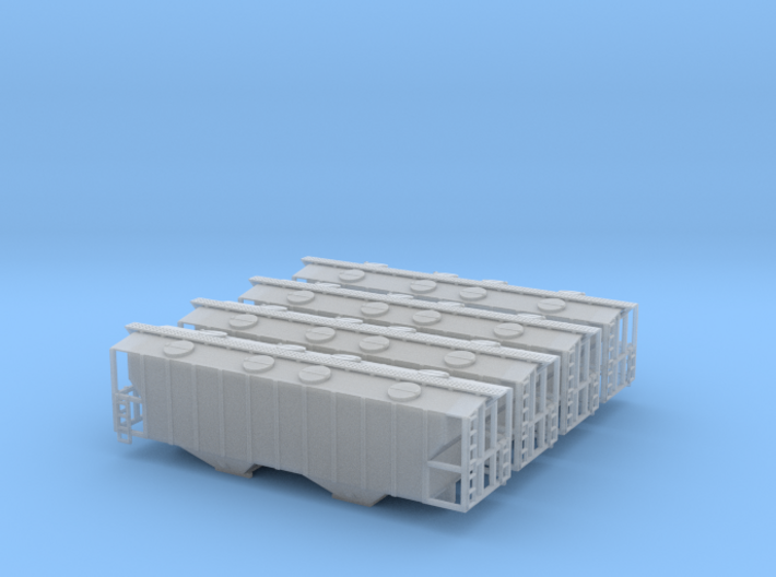 100 Ton Two Bay Covered Hopper Set - Zscale 3d printed