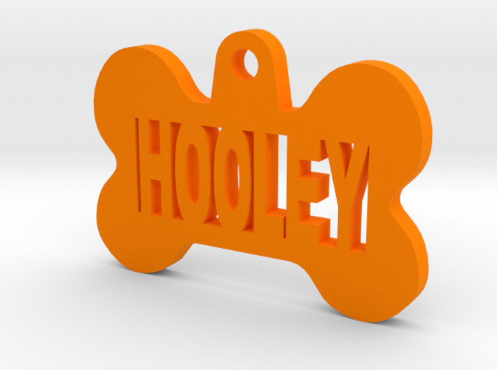 Bone Pet ID Tag - Hooley 3d printed 