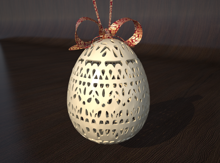 Classical Easter Egg  3d printed A rendering of the white strong and flexible