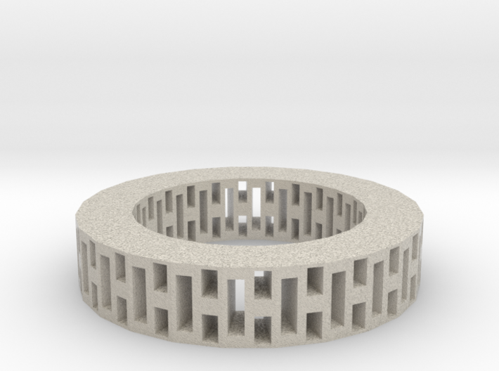 Rectangle holes bracelet 3d printed
