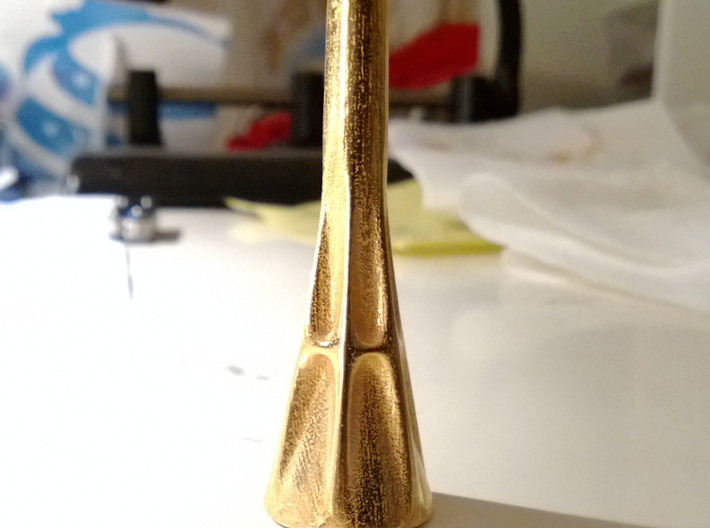 Fluted French Horn Mouthpiece 3d printed Now with a hexagonal cross-section!