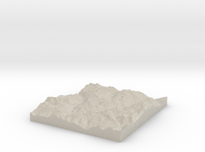 Model of Mont Blanc de Seilon 3d printed