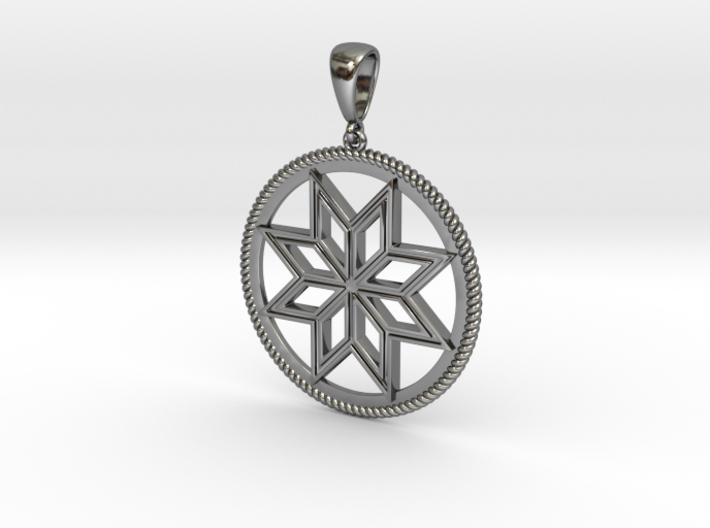 Alatyr pendant amulet 3d printed 