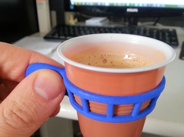 Espresso cup holder 3d printed My coffee at office with style!