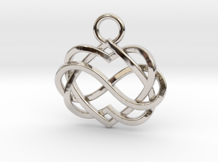 Infinity Heart Pendant 3d printed