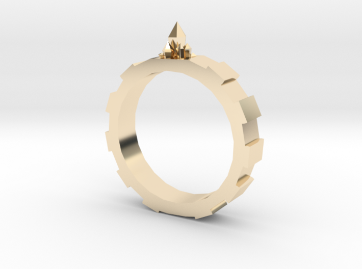 Gem-gear Ring 3d printed