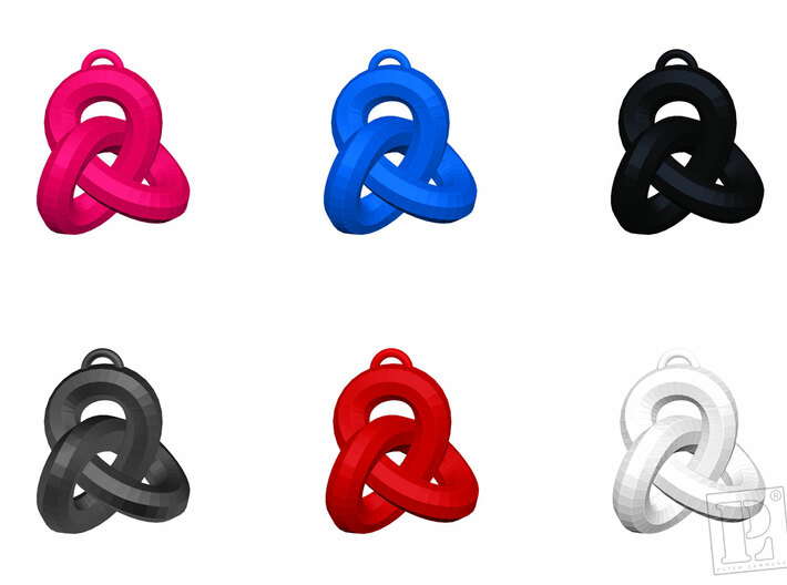 Neverending-knot-3cm pendant / earring / necklace 3d printed
