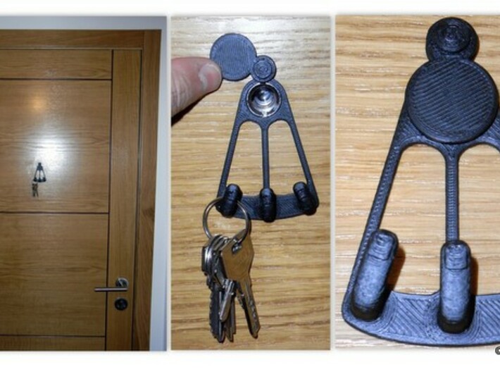 Peephole Door Keychain Holder 3d printed