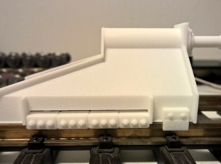 RhB Buffer - Modern Without Signal 3d printed RhB Modern Buffer Stop in polished WSF