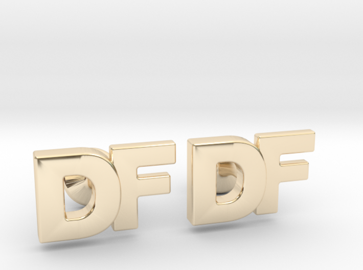 Monogram Cufflinks DF 3d printed