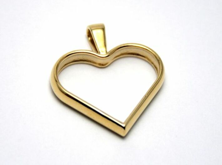 Simple heart pendant 3d printed