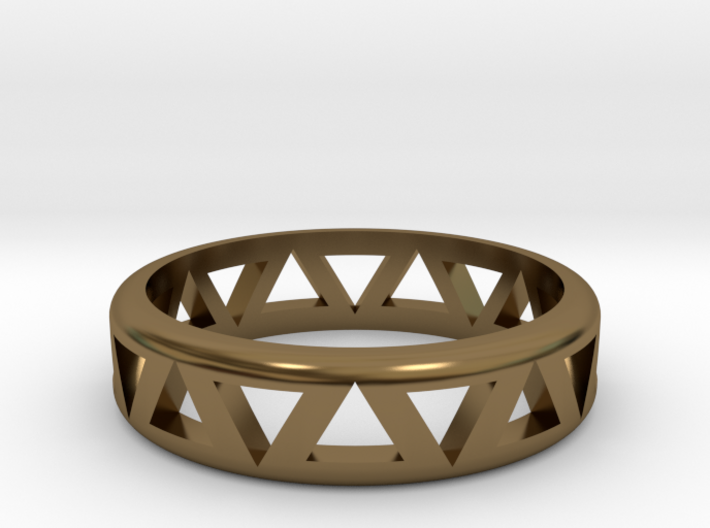 Slender Triangle Pattern Ring 3d printed
