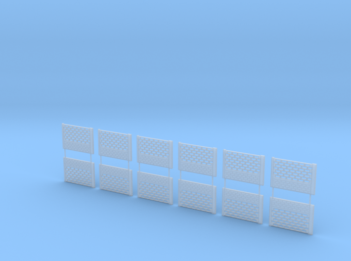 Concrete fencing spans at 1:87 HO scale Type B 3d printed