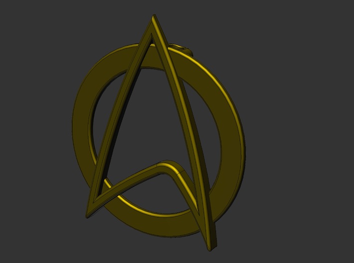 Starfleet Pendant 3d printed